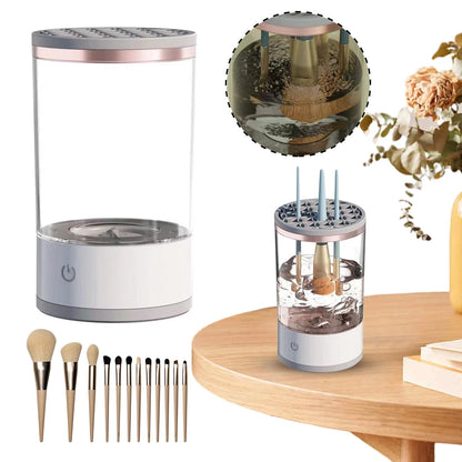 Electric Makeup Brush Self-Cleaning Makeup Brushes Drying Rack Brush Holder Stand Tool Make Up Brush Cleaner Machine