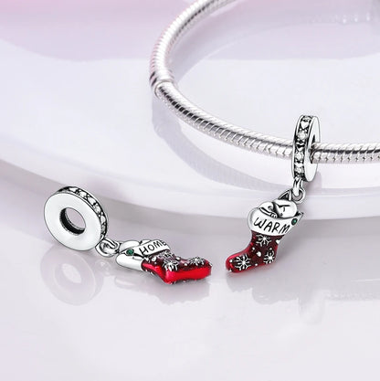 Halloween Christmas 925 Silver Charms Fit Original Bracelet For Women Jewelry Snow Christmas Tree Santa Claus