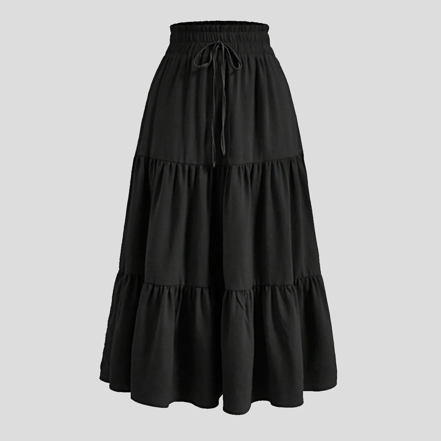 Women'S Boho Vintage Floral Print Maxi Skirt Elastic High Waist Pleated Flowy A Line Long Skirts Toddler Fall 2024 Falda Short