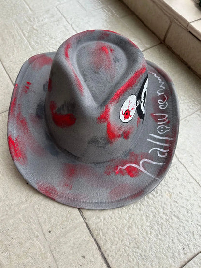 EtherealBe Halloween Cowboy Hat for Adults - Spooky Style