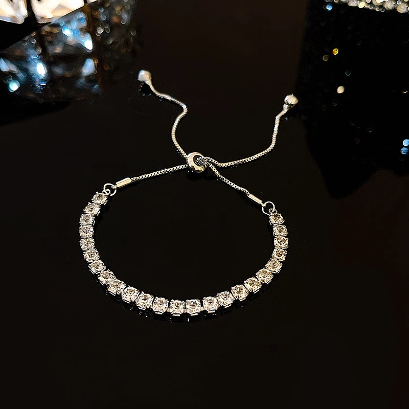 Luxury Blue Zircon 18K Gold Plated Women's Bracelet 2023 New Fashion Retro Zircon Bracelet Wedding Party Jewelry Gift