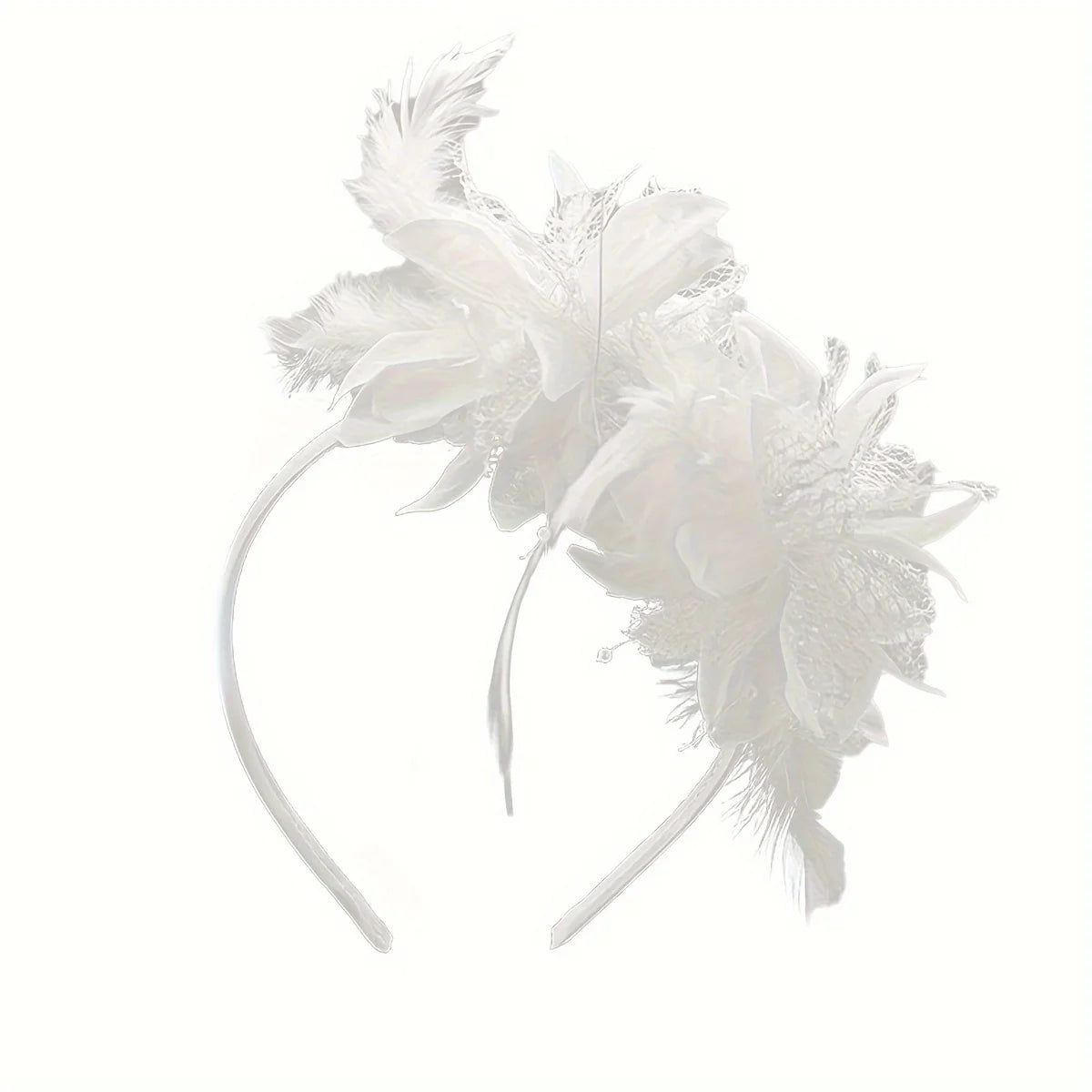 1pc Fascinator Hats For Women Feather Headband Kentucky Headpiece Gatsby Derby Hat For Cocktail Wedding Tea Party
