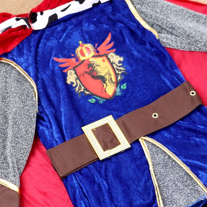 EtherealBe King Costume for Adults and Kids featuring a blue velvet robe and regal design