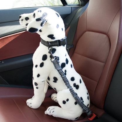 Dog Car Seat Belt Dog Seat Belt Leash Vehicle Belt Adjustable Cushioning Elastic Reflective Safety Rope for Dogs Cat