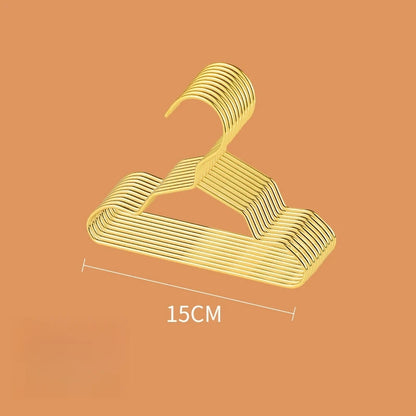 Pet Apparel Hangers Gold Color Mini Hanger Small Metal Clothes Hanger for Teddy Dog Cat Puppet Doll Pet Store Clothes Support