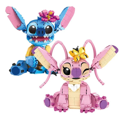 Disney Stitch Angel CP Building Blocks 2025-Large Piece Cartoon Toys Moving Ears Kids Assembly Birthday Gift for Boys Girls