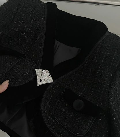 EtherealBe Sweet Pink Tweed Blazer for Ladies