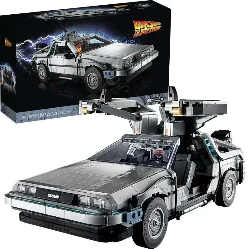 LEGO 10300 DeLorean Back to the Future Time DMC-12 Machine Sport Car Building Blocks Fit Bricks Toys for Kids Chritmas Gift Set