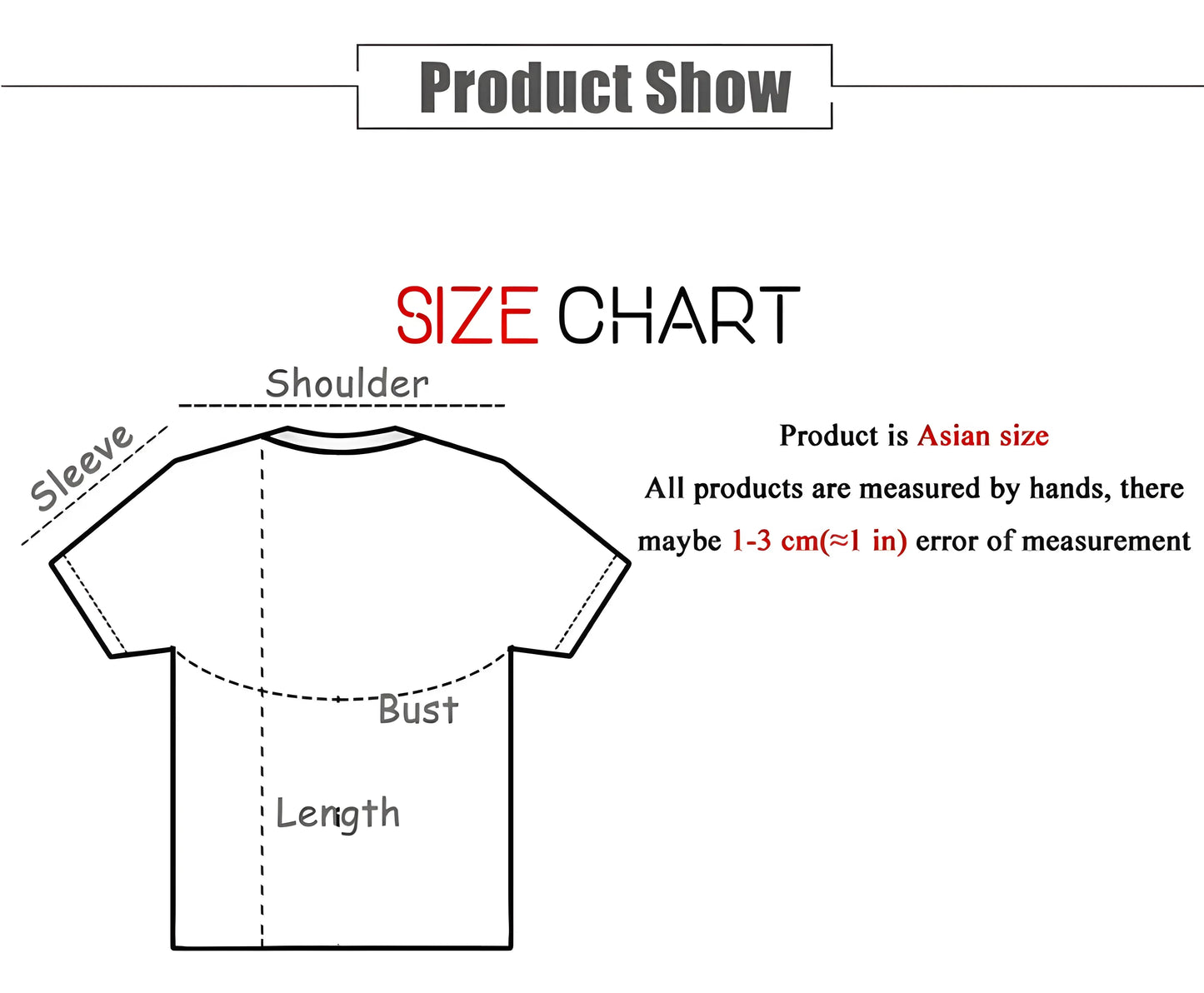 Size chart for plus size Halloween witch shirt with measurements for bust, length, shoulder, and sleeve