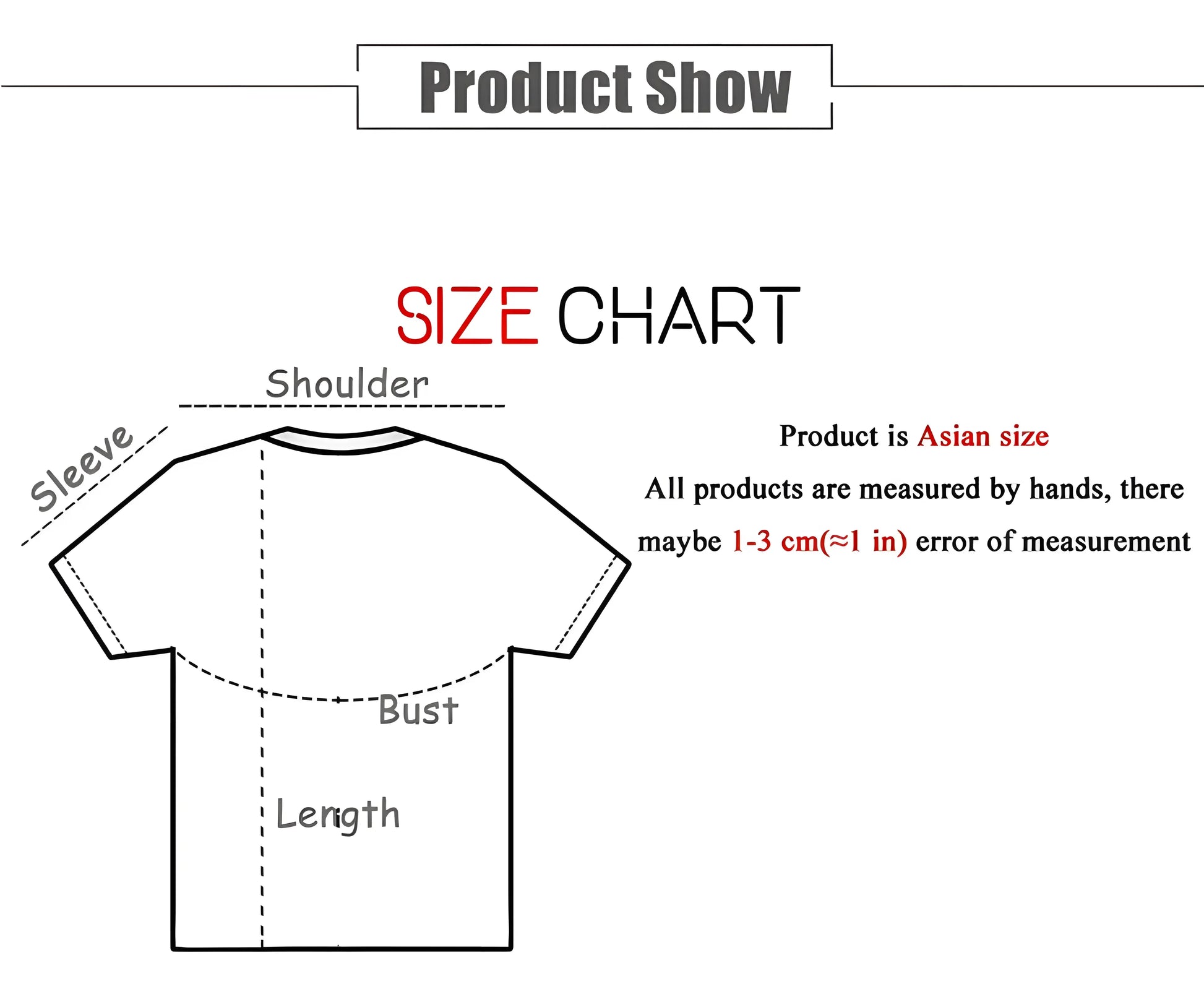 Size chart for plus size Halloween witch shirt with measurements for bust, length, shoulder, and sleeve