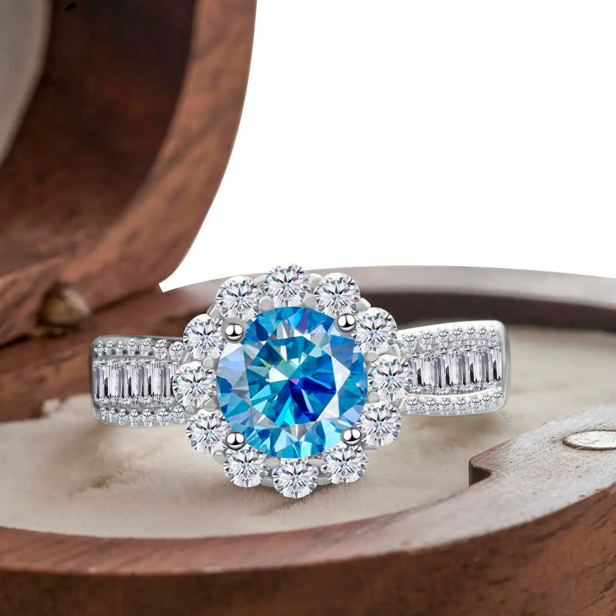 2 Carat Moissanite Ring D Color With Certificate 925 Sterling Silver Butterfly Flower Fairy Ring Engagement Gift Luxury Jewelry