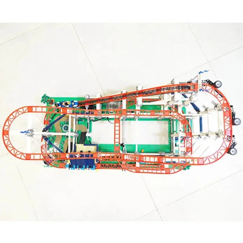 Big Roller Coaster Model Fairground Building Blocks Bricks Compatible 10261  65688 15039 Children Birthday Christmas Gift Toy