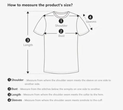 Size measurement guide for stylish women's heart print shirt with illustration of measurement points