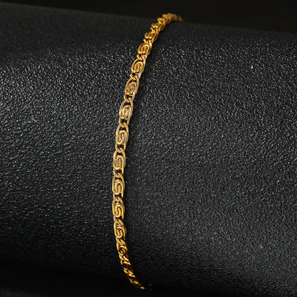 FTCY Stainless Steel Chain Bracelet for Women Gold Color Lightweight Luxury Women's Bracelet Foot Ankle Jewelry Accessories