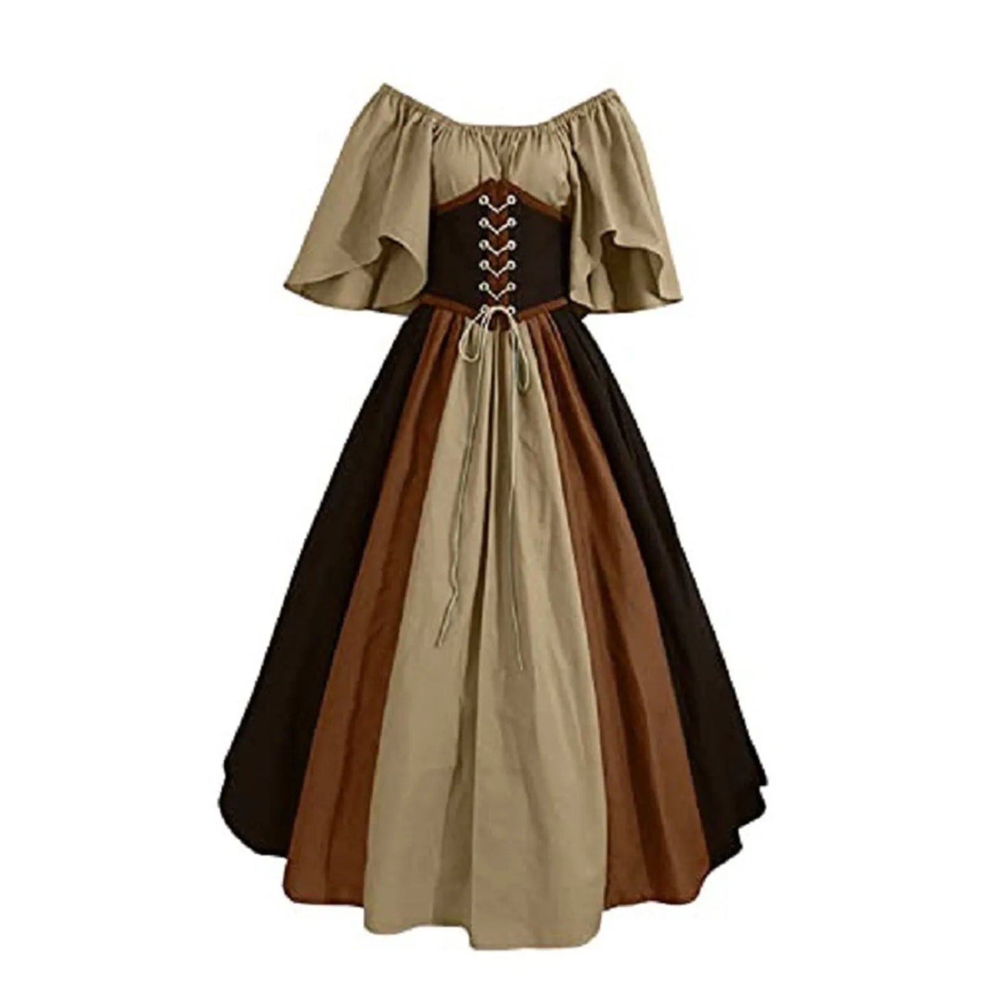 New Medieval Costume for Women Halloween Corset Gothic Renaissance Dress Plus Size Flare Sleeve Ball Gown Cosplay Clothes