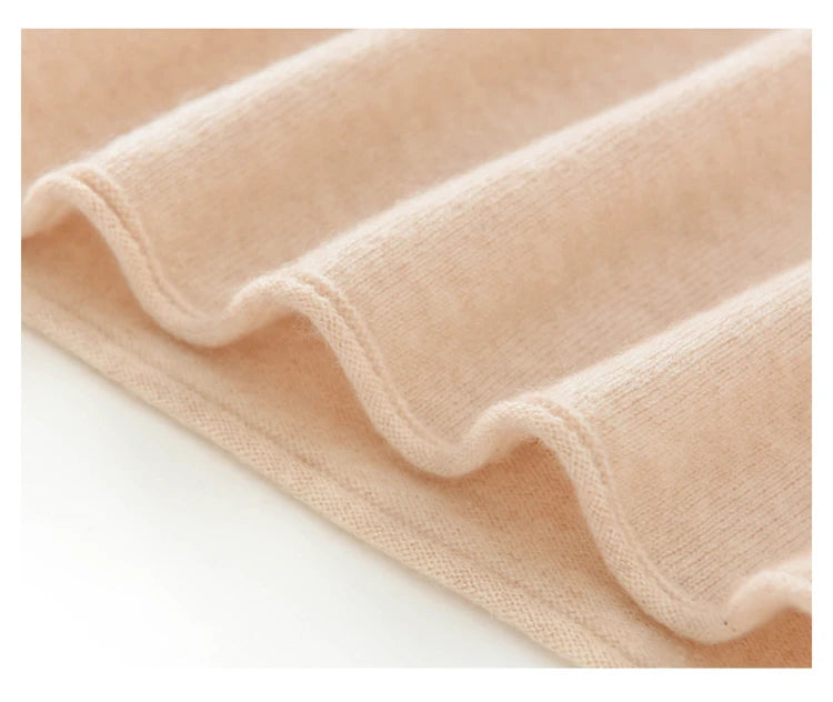 New Women's Cashmere Sweater 100% Pure Cashmere Knitted High Collar Hoodie Hot Selling Soft Solid Color Women's Top
