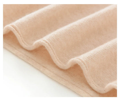 New Women's Cashmere Sweater 100% Pure Cashmere Knitted High Collar Hoodie Hot Selling Soft Solid Color Women's Top