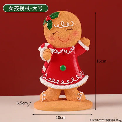 Christmas Gingerbread Man Doll Tree Pendant Ornaments Holiday Party Supplies Home Party Navidad Christmas Decoration Kids Gift