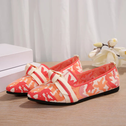 Women's Shoes Loafers Ballet Flats Pointed Toe Barefoot Slip-on Casual Low Heel Luxury Brand Woman Shoe New in Butterfly