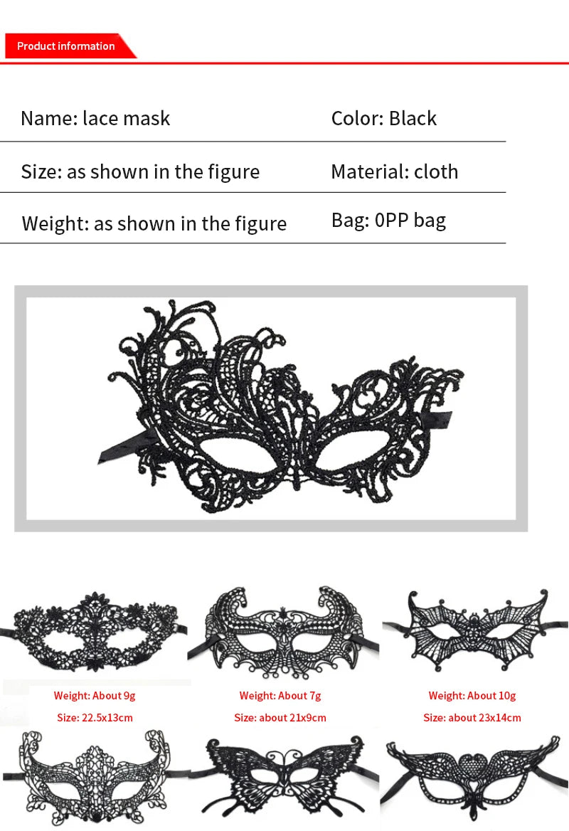 EtherealBe women's black lace masquerade mask featuring intricate floral designs for costume parties