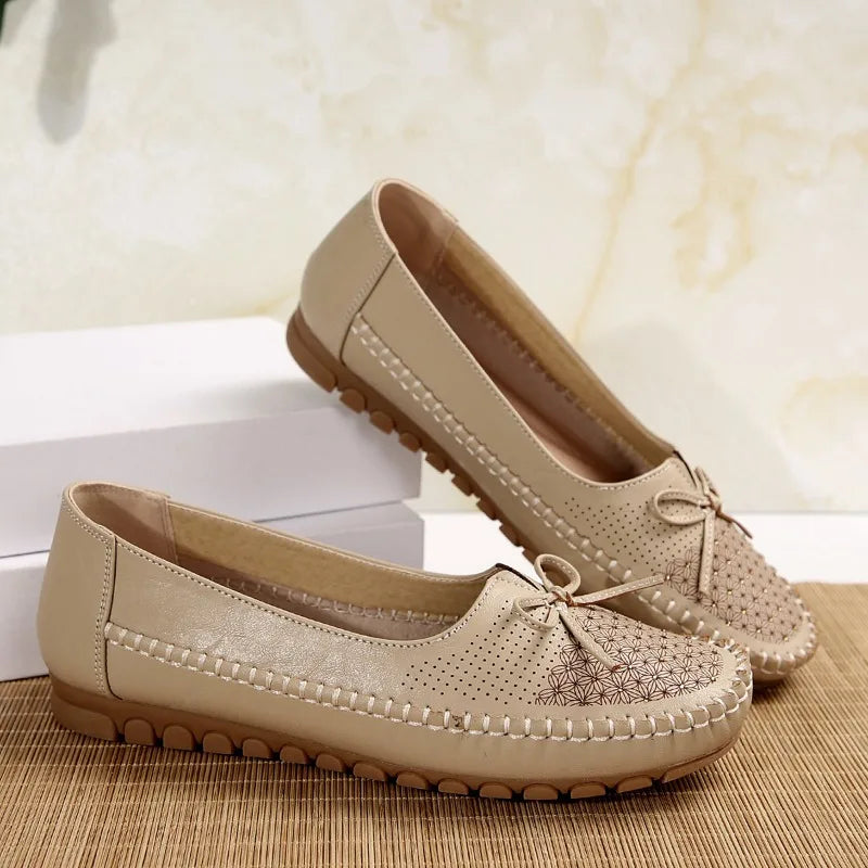 Women's Shoes 2025 New Slip on Women's Flats Casual Round Toe Flat Shoes Women Breathable Loafers Shallow Comfort Shoes Ladies