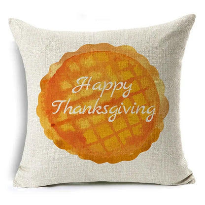 Thanksgiving Pumpkin Plant Pillowcases Linen Decor Throw Cushion Cover For Car Sofa Pillowcase Outdoor Garden Home Decoration