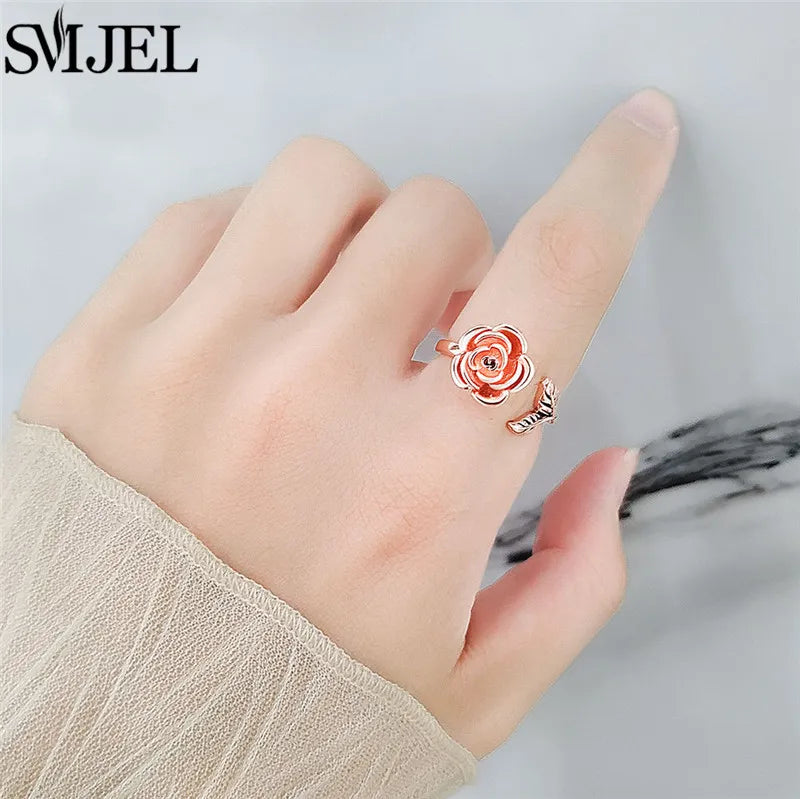 Vintage Dandelion Anxiety Ring Fidget Spinner Rings for Women Stackable Finger Ring Anti Stress Engagement Jewelry Rotate Gifts