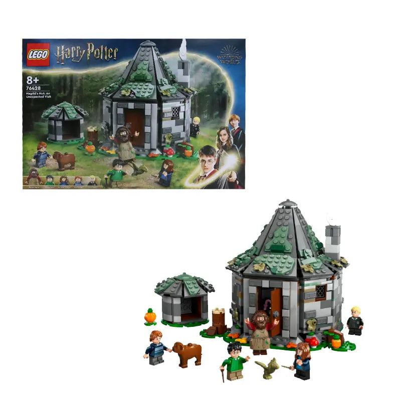 LEGO 76428 Harry Potter Hagrid’s Hut: An Unexpected Visit, Harry Potter Toy with 7 Characters and a Dragon for Magical Role Play