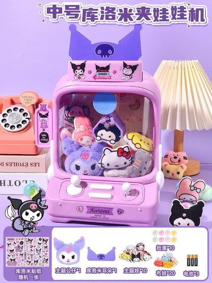 Sanrio Peripheral Children'S Toys Kuromi Claw Machine Clip Doll Machine Home Birthday Gift Girl Hand Toy Boy Toy Christmas Gift