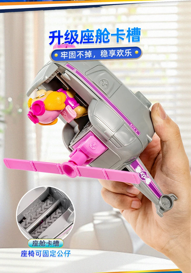 Original Paw Patrol Rex’s Dinosaur Rescue Vehicle with Collectible Action Figure Anime Doll Kids Toy Birthday Christmas Gift
