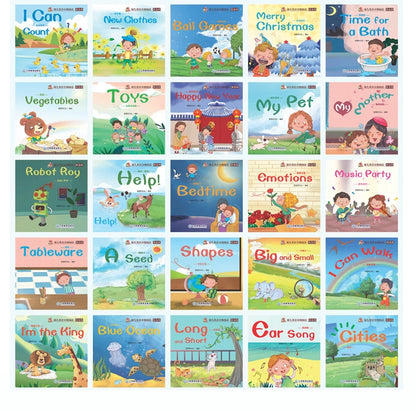 Kids 60 Pocket Books Set English Words Learning Book Enlightenment of Early Childhood Teaching Aids Bedtime Reading Montessori