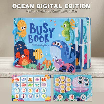 Montessori Busy Book Sticker Quiet Book for Kids Early Educational Toy Toddlers Matching Puzzles Game Baby Learning Toys Gifts