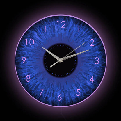 Blue Eyes Iris Opticianry Wall Clock Weird Macro Reptilian Eyeballs Eye Designed Home Decor Clock Eye Doctor Ophthalmology Gifts
