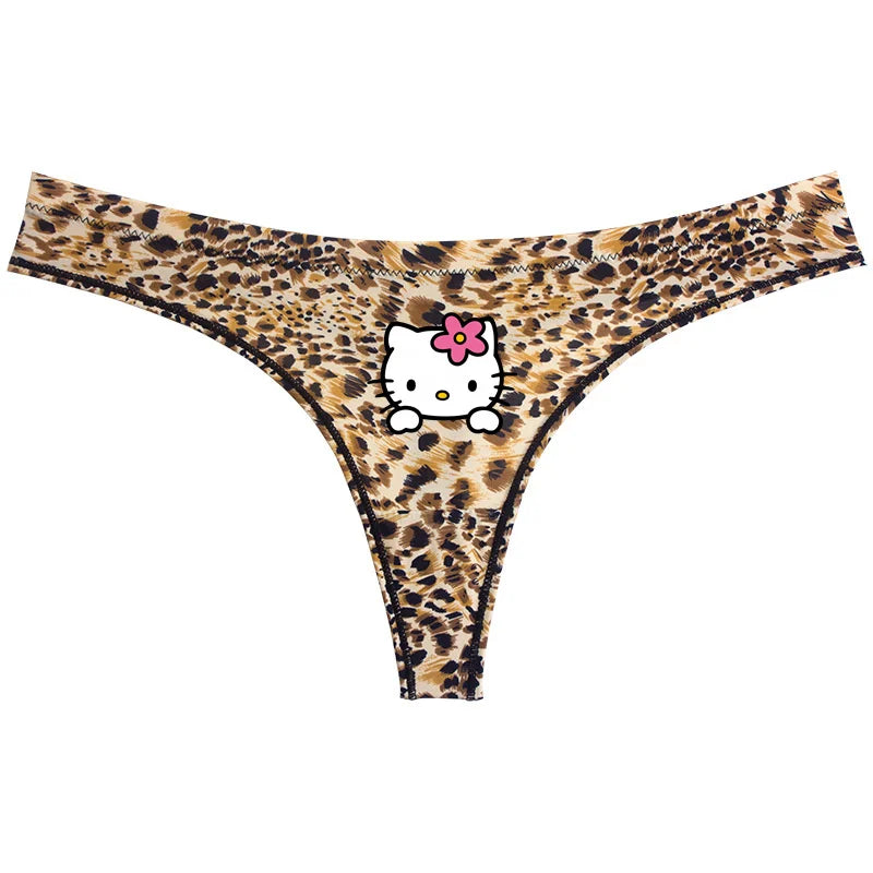EtherealBe Hello Kitty Leopard Thong Underwear Set