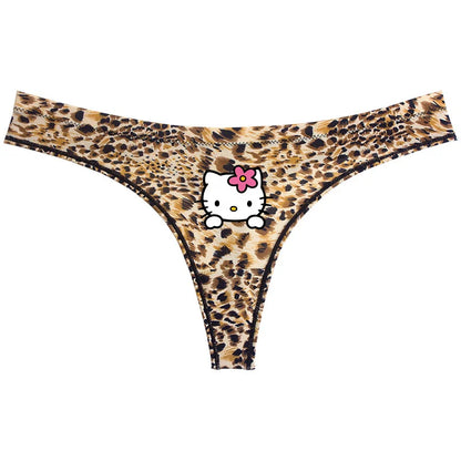 EtherealBe Hello Kitty Leopard Thong Underwear Set
