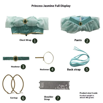 Cosplay Costumes, Adult Performance Costumes, Christmas Ladies' Birthday Parties, Carnival Jasmine Princess Dresses