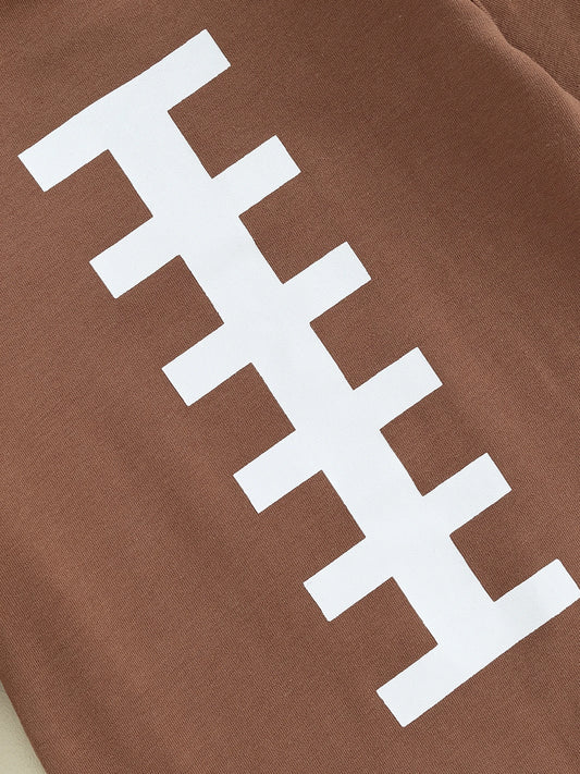 Baby Boy Football Clothes Infant Game Day Oversized Outfit Newborn Long Sleeve Jumpsuit  Fall Sweatshirt Romper