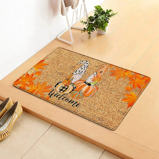 40x60cm Fall Harvest Welcome Doormat Fall Door Mat Fall Front Door Mat for Yard Farmhouse Thanksgiving Home Door Decorations