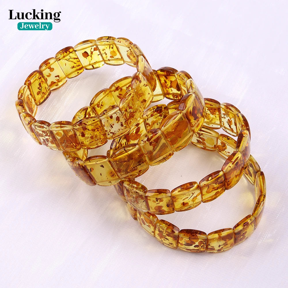 3A Natural Baltic Amber Bangle 11-14x15-17mm - Ultra-Rich Inclusions Bracelet for Collector's Raw Amber Jewelry