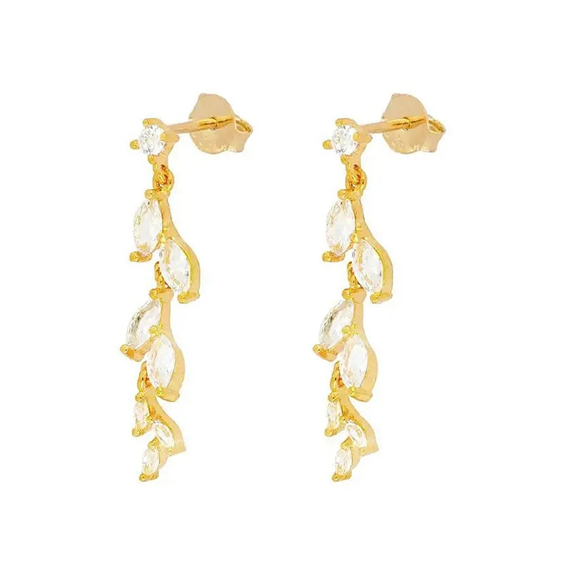 925 Sterling Silver Ear Needle Geometric Zircon Metal Earrings for women Shiny Crystal Luxury Small Stud Fashion Wedding Jewelry