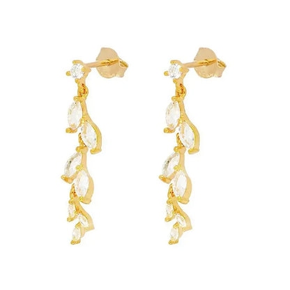 925 Sterling Silver Ear Needle Geometric Zircon Metal Earrings for women Shiny Crystal Luxury Small Stud Fashion Wedding Jewelry