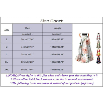 Korean Elegant Bohemian Skirts For Women 2024 Floral Print Maxi Skirt High Waist Pocket Party Beach Long Skirt Ropa De Mujer