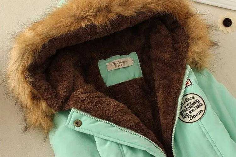 Winter Women's Coats Parka Streetwear Casual Coats Military Hooded Fur Coats Down Jackets Winter Coat Women  Jacket Women
