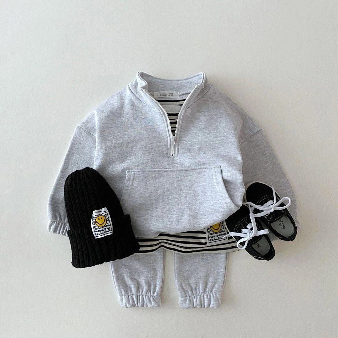 Baby Boy Girl Clothes Set Infant Kids Cotton Tops Jacket Pants Suit Toddler Boys Sweatshirt Trousers Clothing 2pcs/set Tracksuit