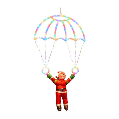 Christmas, Santa Claus, Parachute, Leather Thread, Lantern String, Festival Decorative Lights, Window Lights