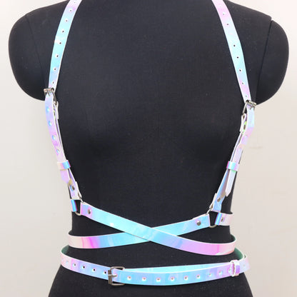 Women's Accessories Corset Waist Belt Harness Fashion Luxury Female Belt Goth Gothic Faux Leather Harness Belt Chain Belt