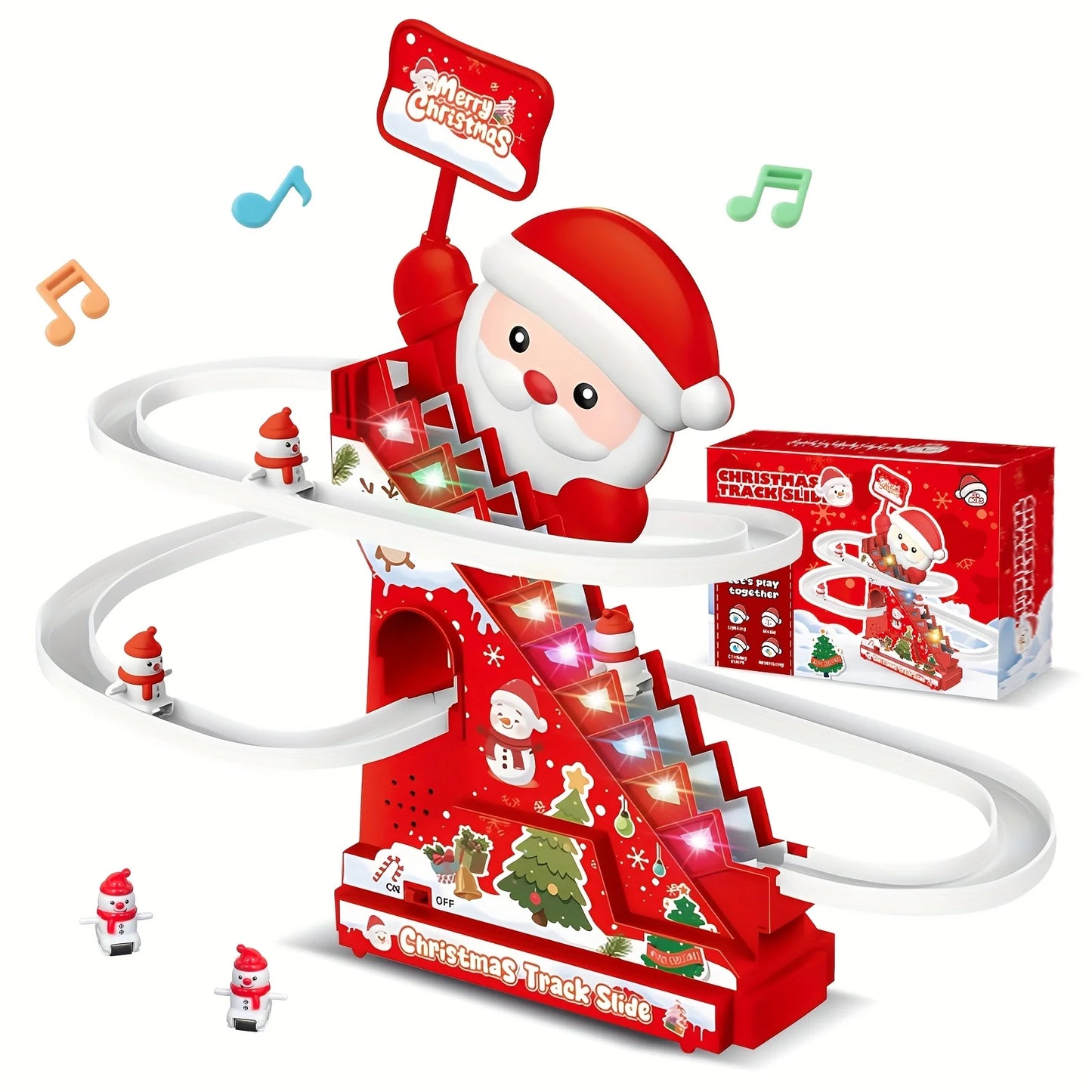 Stairs, slides, Santa Claus toys, Christmas decorations, the best gift for children during Christmas