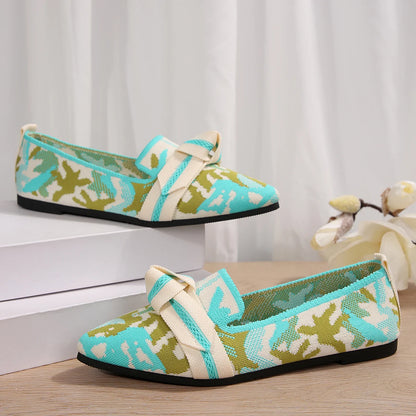 Women's Shoes Loafers Ballet Flats Pointed Toe Barefoot Slip-on Casual Low Heel Luxury Brand Woman Shoe New in Butterfly