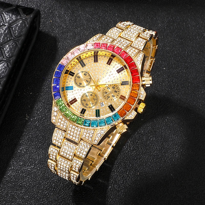 Diamond Women's Watches Gold Watch Ladies Wrist Watches Luxury Brand Rhinestone Women Bracelet Set Watches Female Relogio