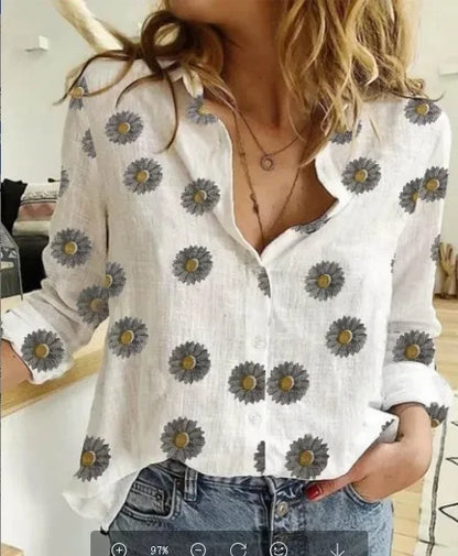Vintage Cotton Linen Blouse Shirt Top Blusa Feminina Roupas Long Sleeve Female Casual Quality Spring Autumn Shirt Women Tops